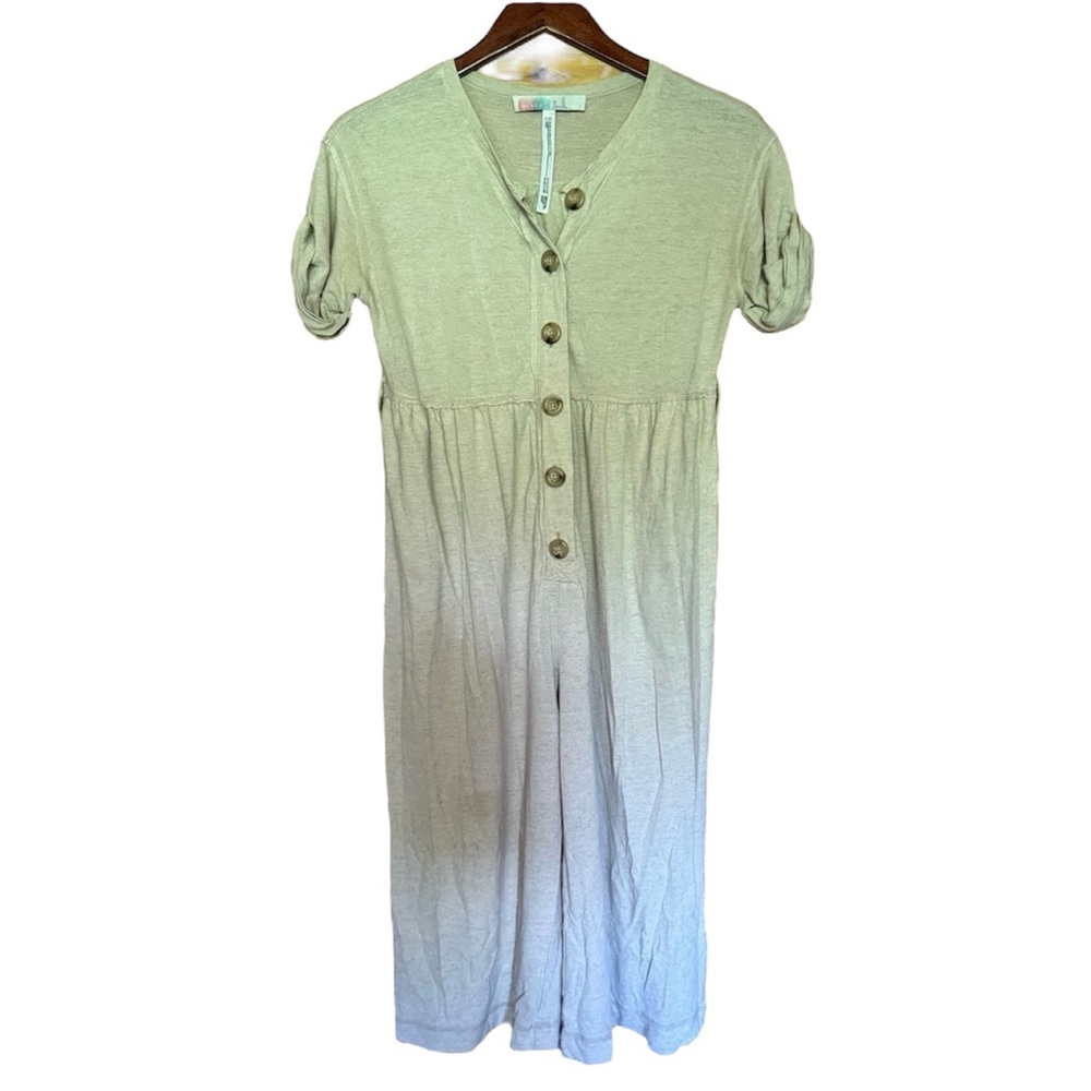 Free People Linen Blend Beachwear Romper with Pockets | size xs